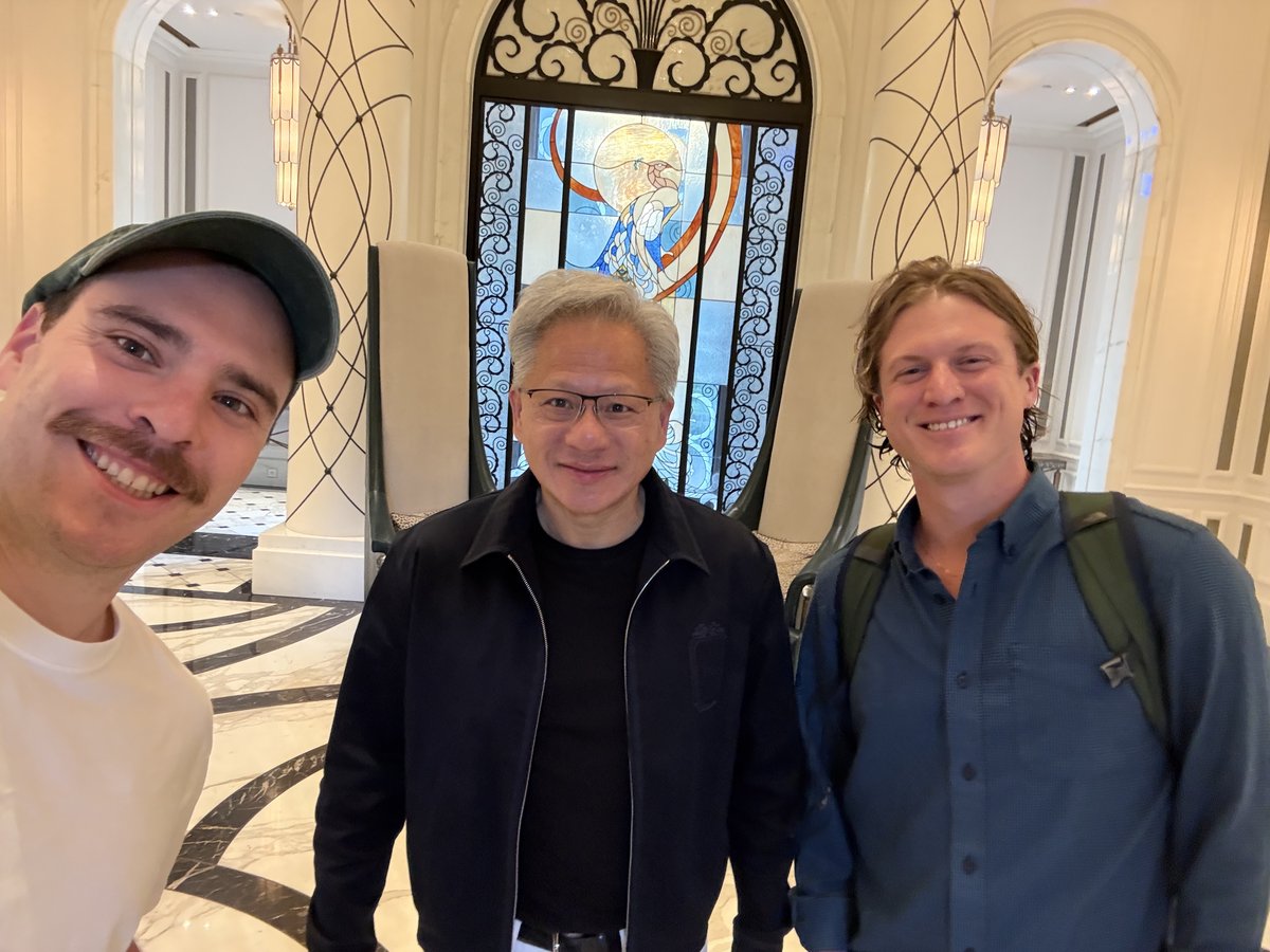 John J. Villa with Jensen Huang